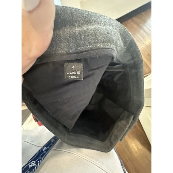 ATM Anthony Thomas Melillo Ponte Slim Pants Sz 4 Gray Mid Rise Cuffed M0348 - Picture 10 of 15